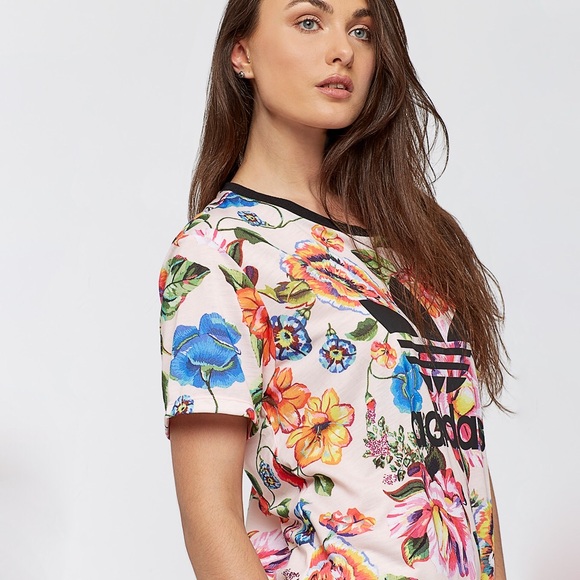 Adidas Floralita Reversible Dress Top Short Floral - Picture 3 of 16